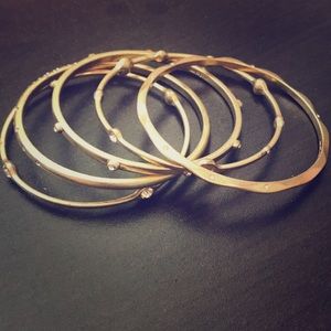 5 Gold Lia Sophia Bangle Bracelets